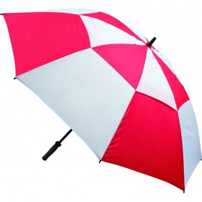 Image of Vented Golf Umbrella - Red and White