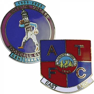 Image of Stamped Iron Hard Enamel Badge (60mm)